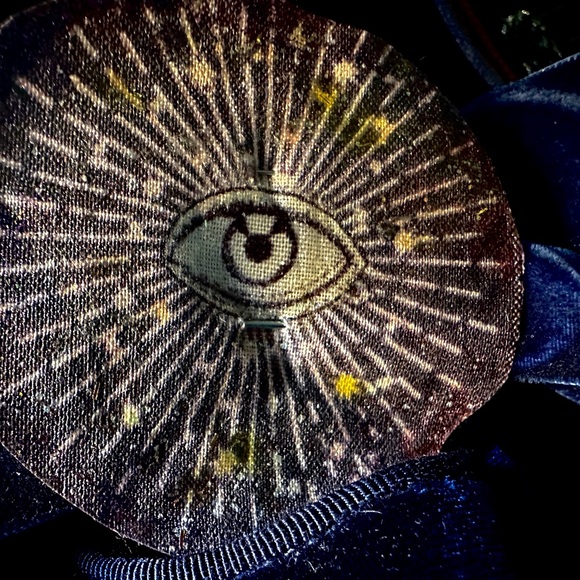 My altered eyes ooak Comfortview Slip On BALLET Flats BOW SAPHIRE VELVET - Picture 4 of 11